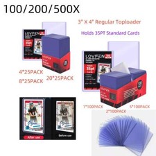 100/200/500x Toploader 3" X 4" für 35pt Pokemon Magic Yugioh TCG Kartenhüllen