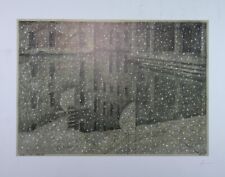 Flora, Paul (1926 – 2009) signierter Offsetdruck VENEDIG WINTER SCHNEEFALL 1993