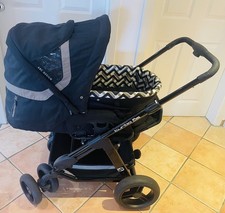 Kombikinderwagen ABC-Design Turbo 6S, schwarz/beige + Winterfußsack (Kaiser) ect