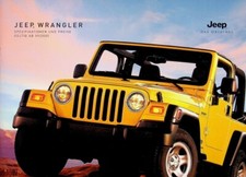 292067) Jeep Wrangler - Preisliste & Extras - Prospekt 09/2005