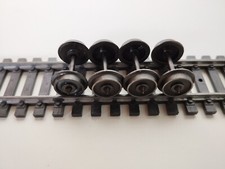 4x H0 DC-Radsatz spitz - brüniert 24,4x10,4 für Märklin, Hamo, Trix, Piko, Lima