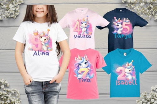 Shirt mädchen druck einhorn - druck,