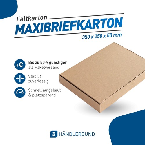 Maxibriefkarton 350x250x50 - , mm
