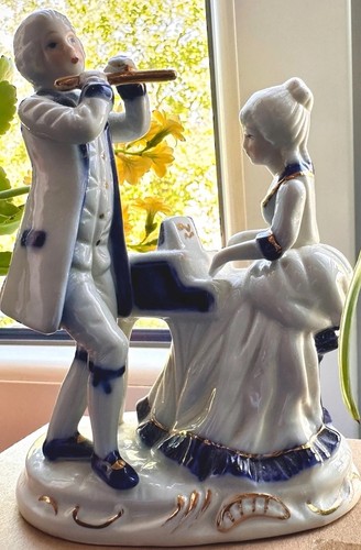 Vintage rococo porzellanfigur - vintage,