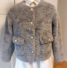 Felljacke Grau LIU & LEI Pelzjacke NEU Blogger Vegan Kunstpelz S Jacke Pelz 