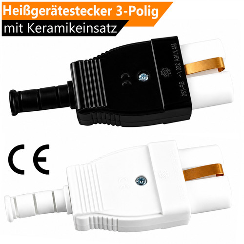 Heißgerätestecker pol - heißgerätestecker, 3-pol