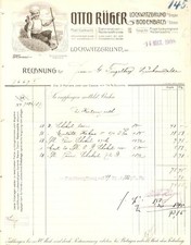 Otto Rüger  Hansi Rüger 14. März 1908 Rechnung