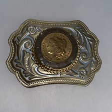 Vintage Casino Souvenir Las Vegas Nevada Dollar Faux 1878 Münze Metall Gürtelschnalle