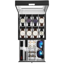 Uhrenbox Uhrenkoffer Für 3 bis 24 Uhren Uhrentruhe Uhrenkasten Uhrenschatulle