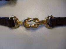 Damen - Luxus Gürtel mit Metallelementen-  Braun - Echse - 70 cm  Breite 13 mm