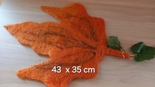 Wanddeko Blat 43x35cm Orange Hängende Gebr. Wie Neu