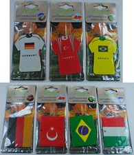  Lufterfrischer Trikot / Fahne für Auto WM Deutschland Türkei Brasilien Fussball