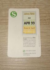 Fahrkarte Monatskarte Bahn S-Bahn BVG Berlin AB 1999 Rar Selten