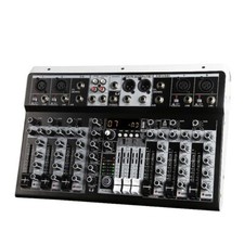 KP8 Professional 8-CH Audio Mixer Built-in 16 Digital Effector 48V Phantom Power