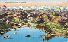 Sempione Simplon 2500m VS Panoramakarte mit Lago Maggiore