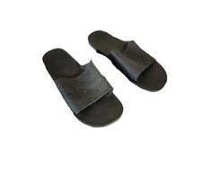 GUCCI Men GG Guccissima Pantoletten Sandalen Badelatschen Leder Gr 43 UK 9 US 10