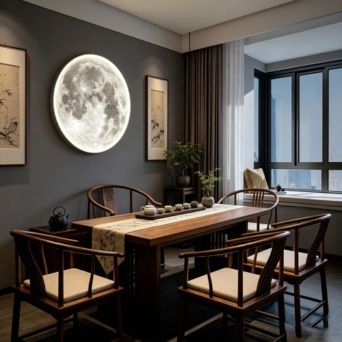 Modern mond led lampe - mond,