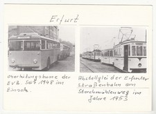 Papiercollage Erfurt Straßenbahn Storchmühlenweg/ Oberleitungsbus der EVB Repro