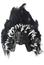 Indianer Feder Kopfschmuck Indianer-Feder-n Stirnband Feder-Schmuck schwarz weiß