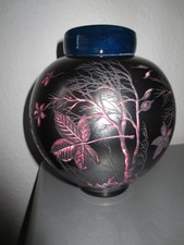 Künstler Überfang Glas Vase