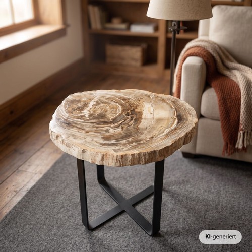 Fossiler holz beistelltisch - fossiler,