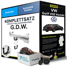 Für VW Golf VIII Kombi CG5,DB5 Anhängerkupplung abnehmbar +eSatz 13pol 20-