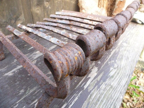 Handgeschmiedter kamin holz - handgeschmiedter,