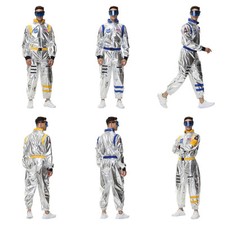 Men's Adult Astronaut Space Suit Jumpsuit Halloween Performance Cosplay Costume
