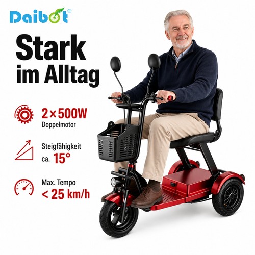 Klappbares dreirad 1000w - klappbares,