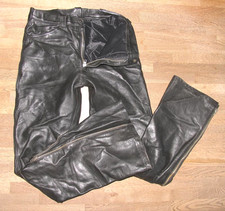UNIKAT LEDERJEANS / Biker-