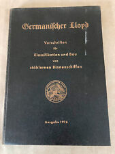 GERMANISCHER LLOYD Vorschriften Klassifikation Bau stählernen Binnenschiffen1976