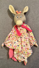 KÄTHE KRUSE SCHMUSETUCH SCHNUFFELTUCH ESEL PFERD 2-LAGIG BLUMEN BLÜTEN