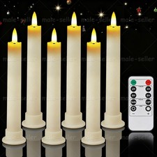 6 Stück Flammenlose Flackernde LED Stabkerzen mit Timerfunktion Fernbedienungen