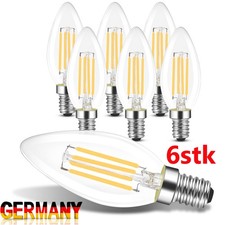 6 x Glühbirne Kerze 4W E14=
