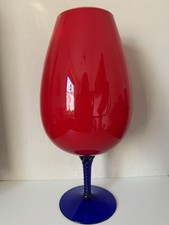 Empoli Vase Kelchform rubinrot