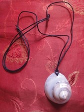 HALSKETTE MUSCHEL PERLMUTT Weiss VINTAGE UNIKAT ?