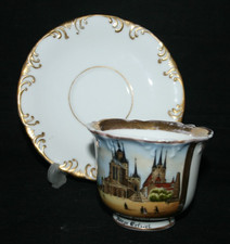 Biedermeier  Ansichtentasse " Dom zu Erfurt "   Gotha um 1850