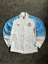 Puma Manchester City Jacke Größe L weiß hellblau Vintage Pashanim