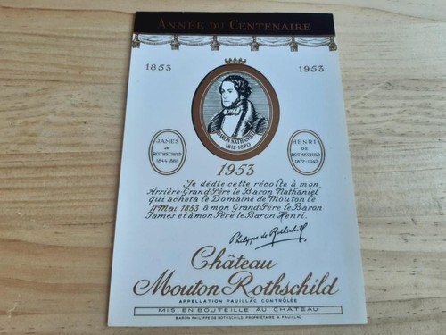 Weinetikett chateau mouton - weinetikett,