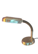 Vintage Schreibtischlampe Postmoderne 80er gold, voll funktionsfähig