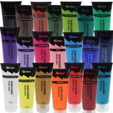 Spirit Acrylfarbe 75 ml Tuben Künstlerfarbe Gemäldefarbe Malfarbe Farbe Malen
