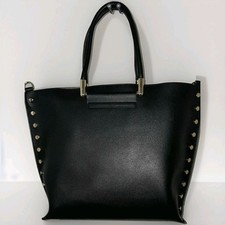 Shopper Bag mit Nieten, Kunstlerder, inkl. Extra Tragegurt, Neu