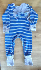 Baby, Overall, blau gestreift, Krokodil, Größe 74, von KANZ