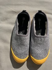 MAHABIS MERINO WOOL  SCHUHE SLIPPER  DAMEN D.G. 38 GRAU  NEU GELBE SOHLE