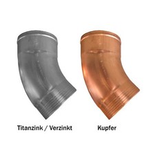 Fallrohrbogen Zink Kupfer