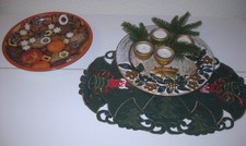 Weihnachtsdekoration, Teelichthalter, Weihnachtsteller, Weihnachtsdeckchen