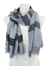 CALVIN KLEIN Schal Damen Einheitsgröße Grau Monogramm Rechteck