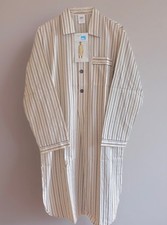 DDR Vintage Auerbacher Moden Herren Nachthemd Langarm gestreift Grösse 48 Neu