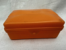 DDR Seifen Schachtel ORANGE / Seifenschale / Sonja Plastic / Klappdeckel / JO