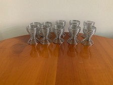 10 Eierbecher Draht Edelstahl Crom Spiraleierbecher Design